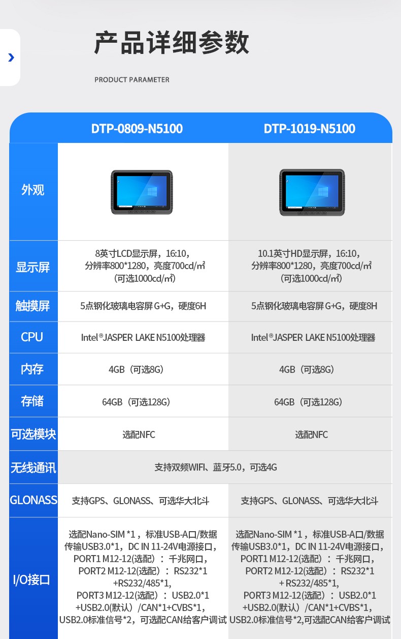 Dongtintech福建三防平板電腦,車載平板電腦通訊設(shè)備,DTP-0809-N5100.jpg