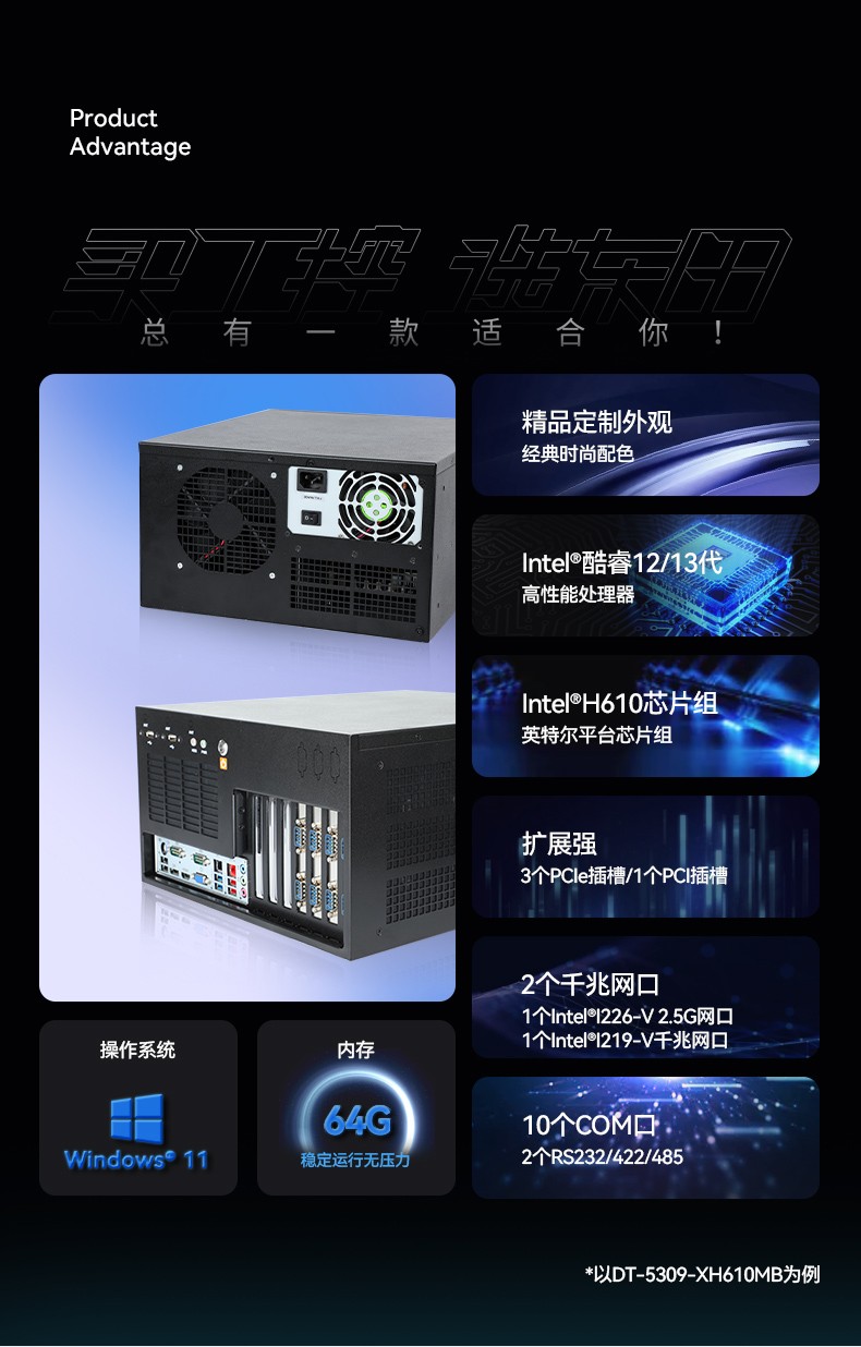 壁掛式海南工控機(jī),13個(gè)USB主機(jī)電腦,DT-5309-JH610MB1.jpg