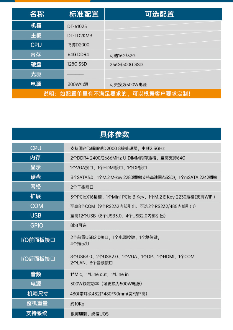 國產(chǎn)化機(jī)柜潭門鎮(zhèn)工控機(jī),飛騰cpu,適配麒麟統(tǒng)信國產(chǎn)系統(tǒng),DT-61025-TD2KMB.jpg